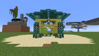 Minecraft Camel Hut - Warped And Bamboo Wood Schematic (litematic)