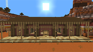 Minecraft Wild West Train Station Schematic (litematic)