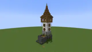 Minecraft A beautiful enchanted tower, and you don't need decorations inside Schematic (litematic)