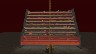 Minecraft Hoglin Farm, Place in a Crimson Forest on the Nether roof. Schematic (litematic)
