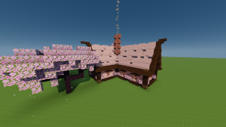 Minecraft Cherry house Schematic (litematic)