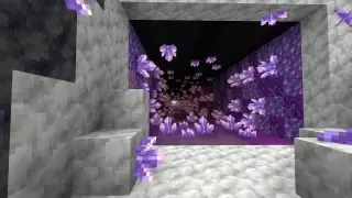 image of Amethyst Sculk Lit Tunnel by jacklewisnunn Minecraft litematic