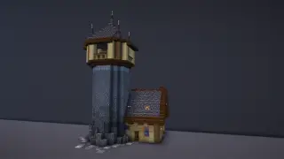 Minecraft house with tower[including interior] Schematic (litematic)