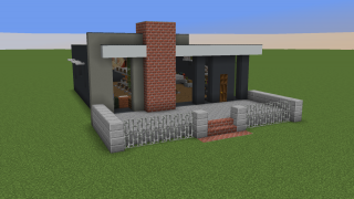 image of Small Modern Villager Trading Hall by ooKrazy8oo Minecraft litematic