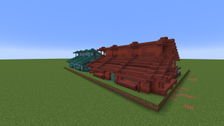 Minecraft Mangrove + Warped Buildings with Shared Garden Schematic (litematic)