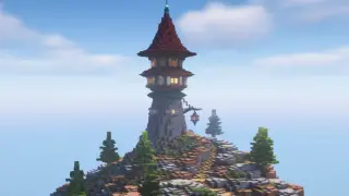 Minecraft wizard tower Schematic (litematic)