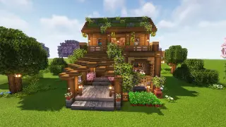 Minecraft Ivy's Overgrown House Schematic (Litematic)