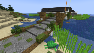 image of old overgrown bridge by _BeXzy_ Minecraft litematic