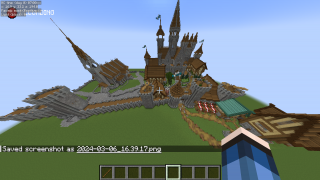 image of Medieval castle with working item sorter and medieval church by leafyboy2147 Minecraft litematic