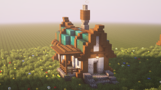 Minecraft NotBlackhawk's Fanasty Long House Schematic (litematic)
