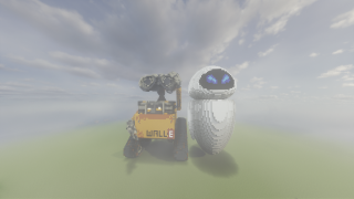 image of Wall-E and Eve by Dook Minecraft litematic