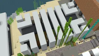 Minecraft Modern Starter Villager Crop Farm Schematic (litematic)