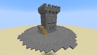 image of Simple Iron Farm in Small Castle Tower by mw_aurora Minecraft litematic