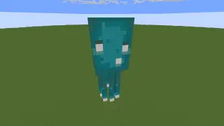 Minecraft Glow Squid Mob Statue Schematic (litematic)