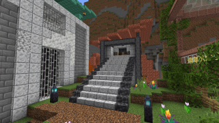 image of Basalt Generator With Factory Themed Build Enclosing It by jacklewisnunn Minecraft litematic