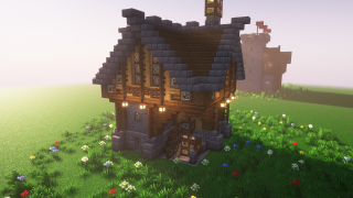 Minecraft NotBlackhawk's Medieval House Schematic (litematic)