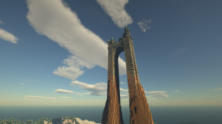 image of The arch tower base with interior by SixWings Minecraft litematic