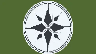 Minecraft 123x123 Snow and Gray Concrete Medallion Schematic (litematic)