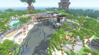 Minecraft A Mansion On a Island Schematic (litematic)