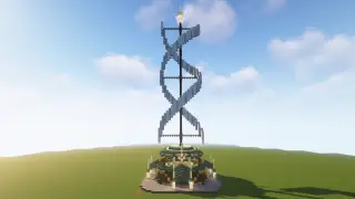 Minecraft Sea Elven Themed Windmill Schematic (litematic)