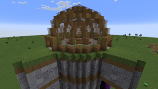 Minecraft Wooden Greenery Dome With Underground Base Schematic (litematic)