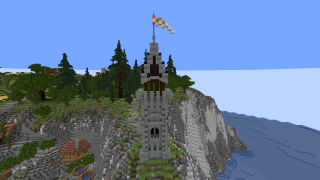 Minecraft Medieval Lighthouse Tower Schematic (litematic)