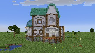 Minecraft Copper roofed house Schematic (litematic)