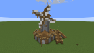 Minecraft Stone Windmill Schematic (litematic)