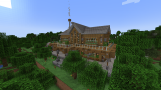 Minecraft Spruce mansion Schematic (litematic)