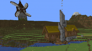 Minecraft Riverside Docks Schematic (litematic)