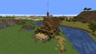 image of Riverside House with interior by Archelaus Minecraft litematic