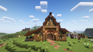 image of Large Horse Stable by CapnBjorkIII Minecraft litematic