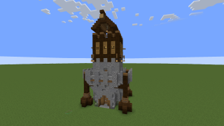 Minecraft Stone Spruce Tower House Schematic (litematic)