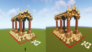 image of Fantasy Desert Style Temple by Eternal Dawn Minecraft litematic