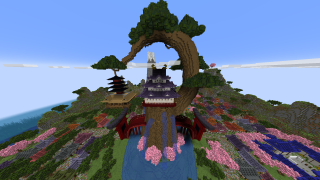 Minecraft Wano's Flower Capital in One Piece Schematic (litematic)