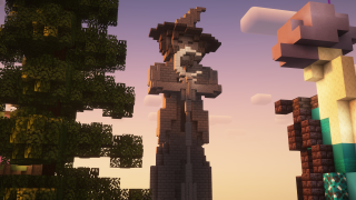 Minecraft Wizard Statue | oJamJam Schematic (litematic)