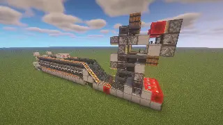 Minecraft Smelter Array 2x16 (shulker unloader-input, minecart loader-fuel/output) Schematic (litematic)