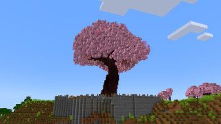 Minecraft Cherry Blossom Quad Iron Farm Tree. Schematic (litematic)