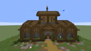 Minecraft Oak House Large Storage Schematic (litematic)