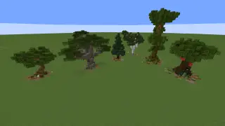 Minecraft 6 Custom Trees Schematic (litematic)