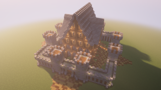 Minecraft NotBlackhawk's Castle Mega Base(No Interior) Schematic (litematic)