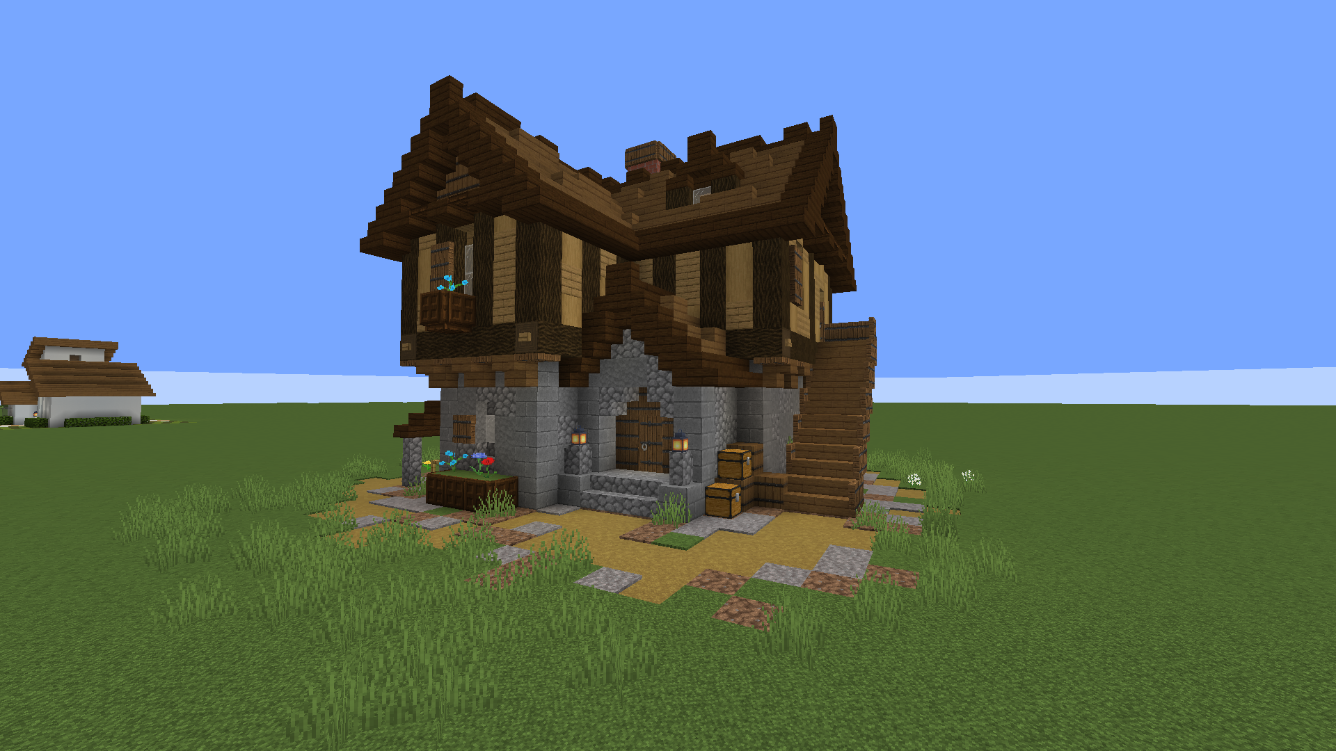Minecract Village Like Starter Home with interior schematic (litematic)