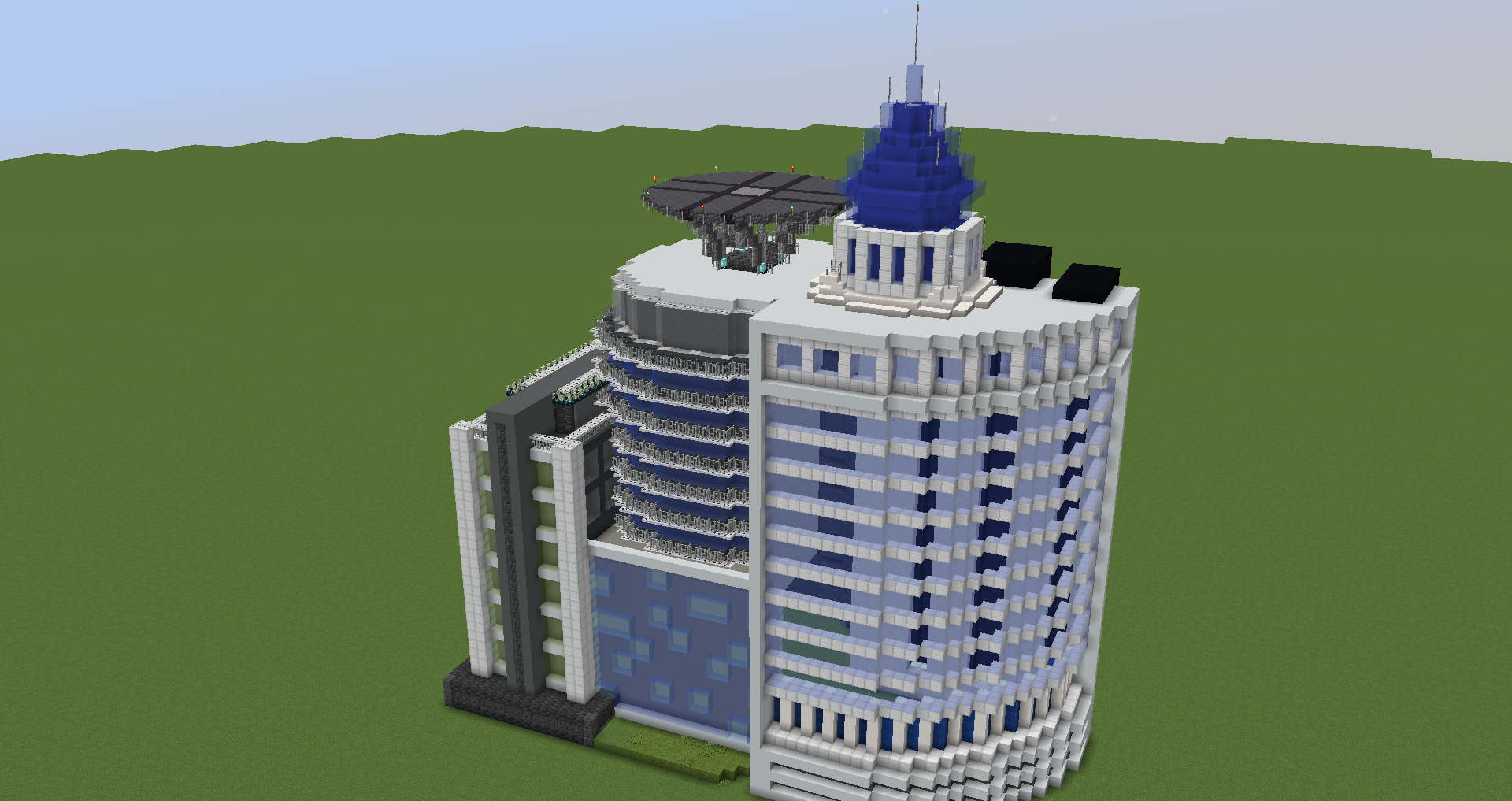 Minecract Modern Office Building Shell schematic (litematic)