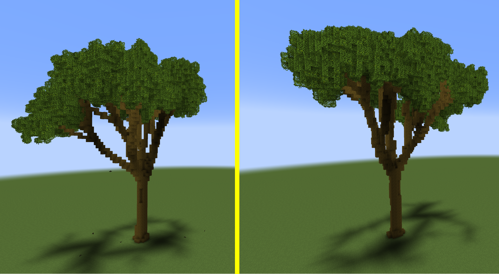 Minecract Tall Custom Tree - 64 Blocks High schematic (litematic)
