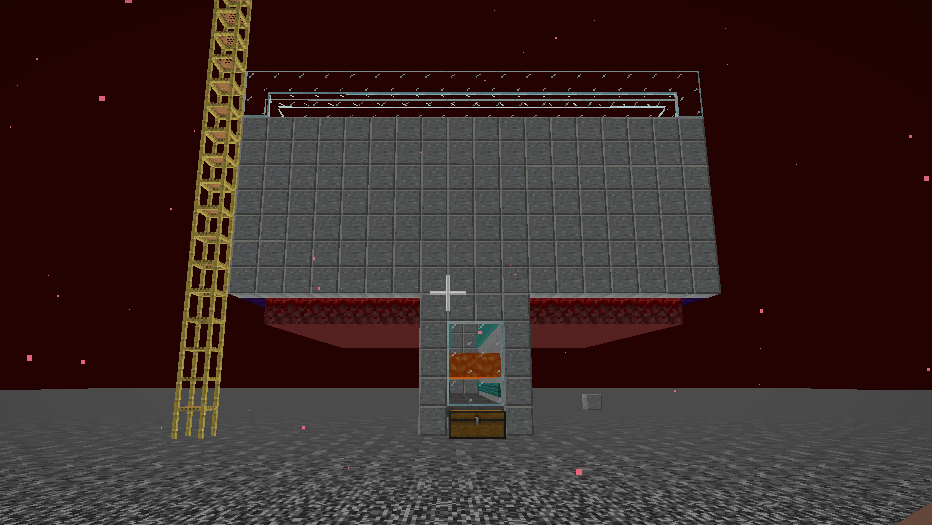 Minecract Fast hoglin farm above nether roof schematic (litematic)