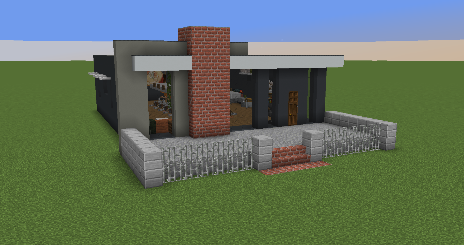 Minecract Small Modern Villager Trading Hall schematic (litematic)