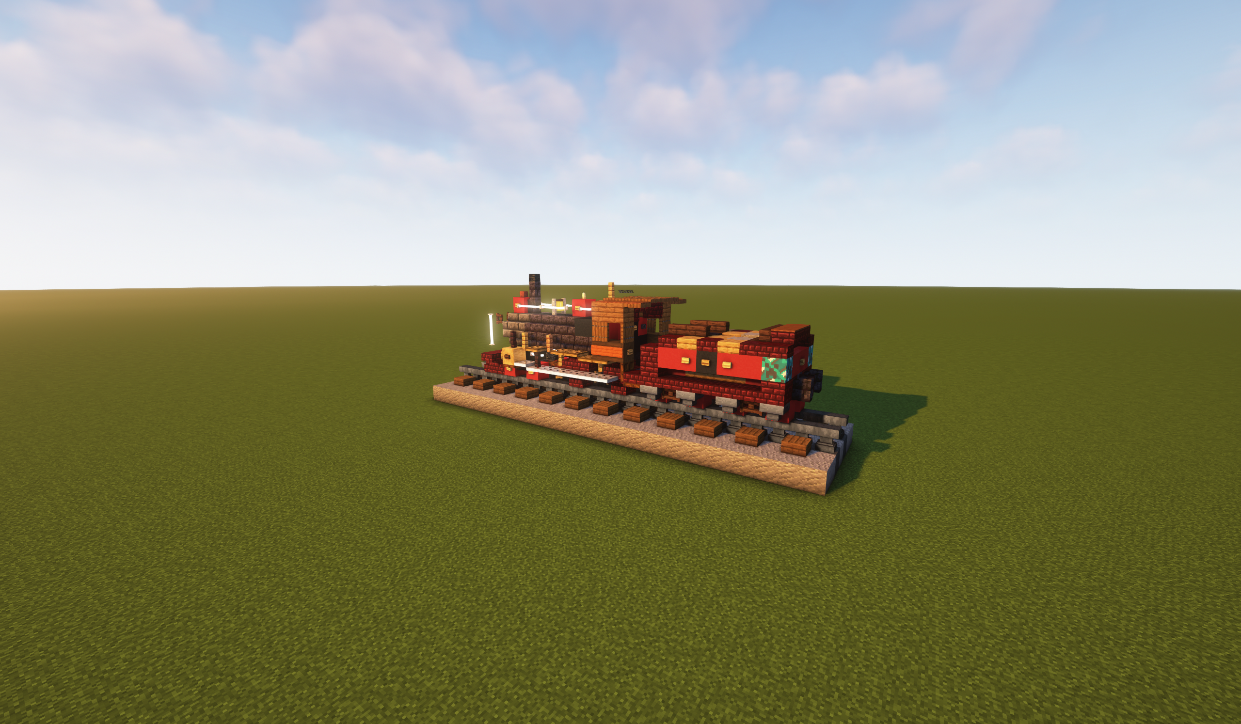 Minecract Minecraft Union Pacific #119 Golden Spike Train schematic (litematic)